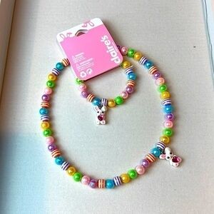Claire’s Bunny Necklace and Bracelet set for Girls